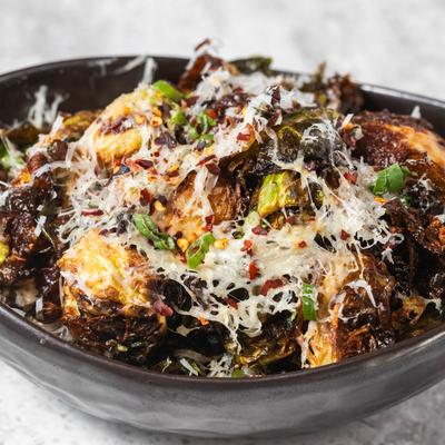 Garlic Parmesan Brussels Sprouts.