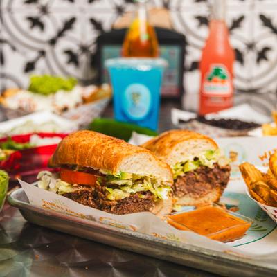 Birria torta.