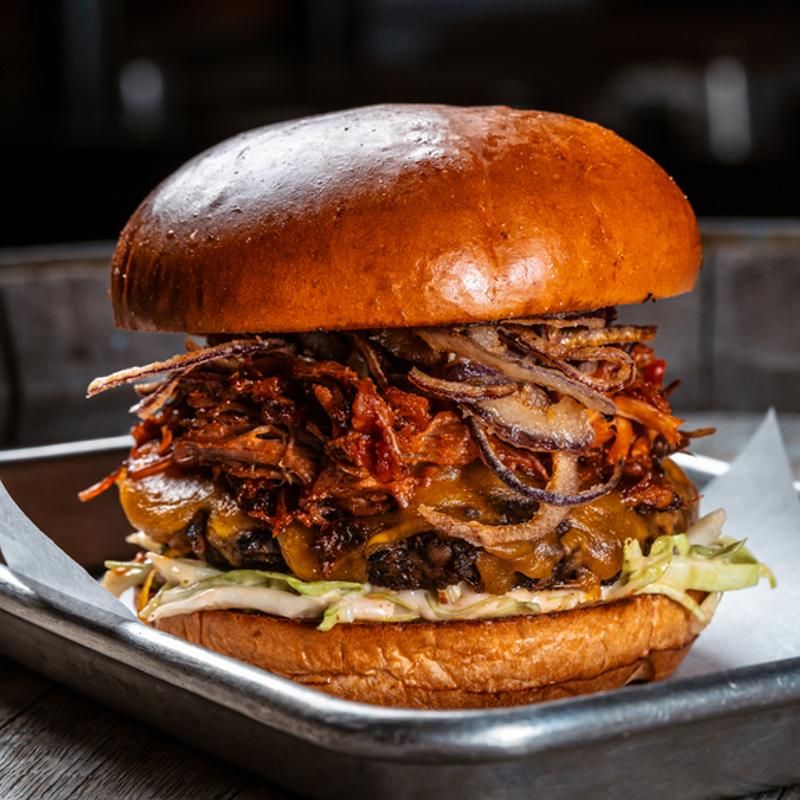 menu item 20 of 23, Pulled Pork BBQ Burger