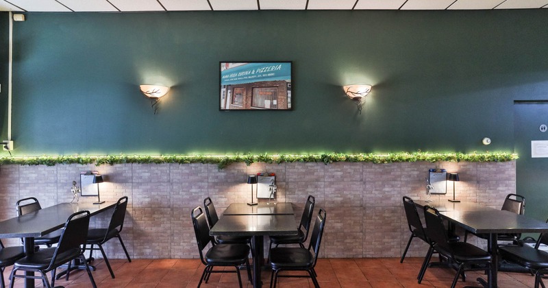 Interior, chairs and tables