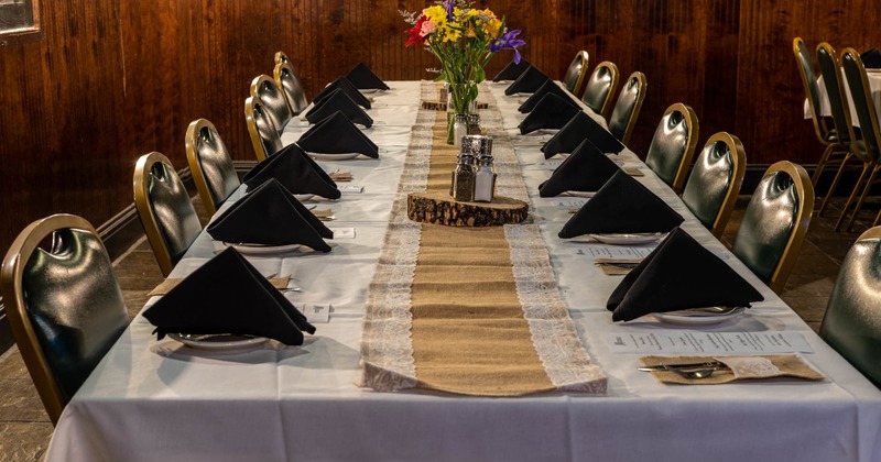 Interior, chairs and tables