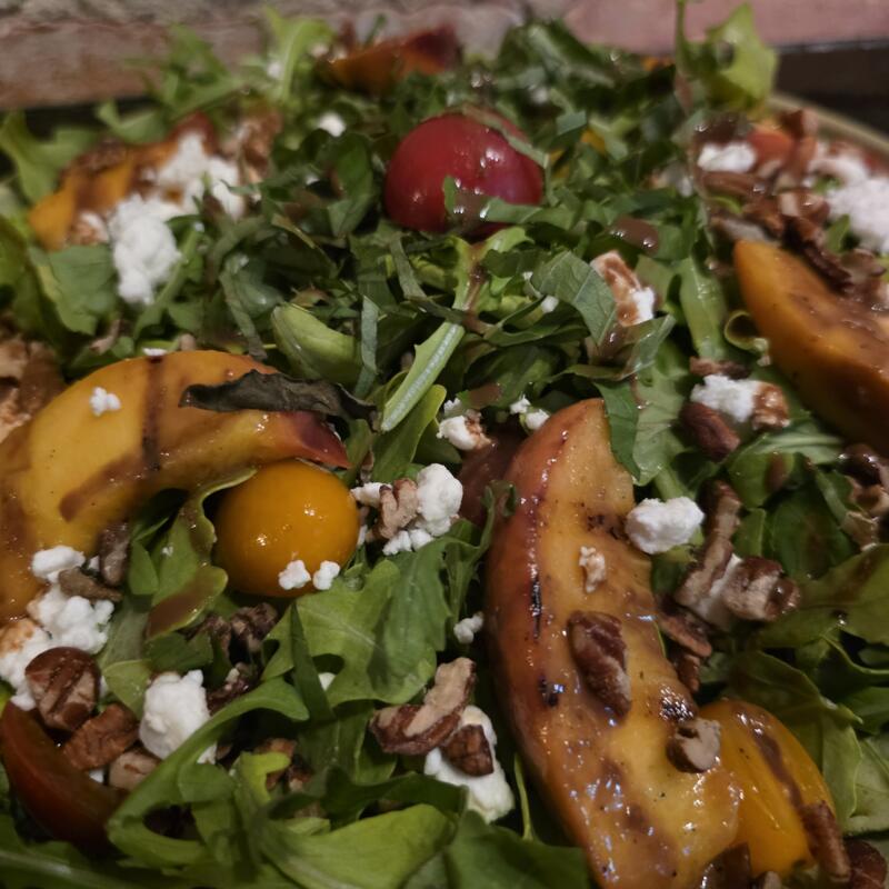 Peach, Arugula & Goat Cheese Salad photo