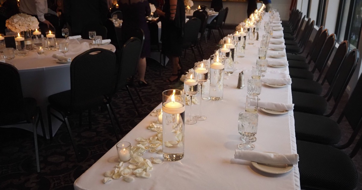 Long wedding table