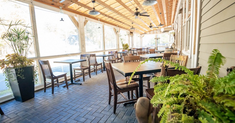 Exterior, covered patio area