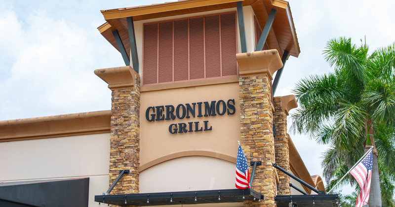 Exterior - Geronimo's Grill sign