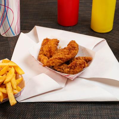 Chicken Tenders, with fries.