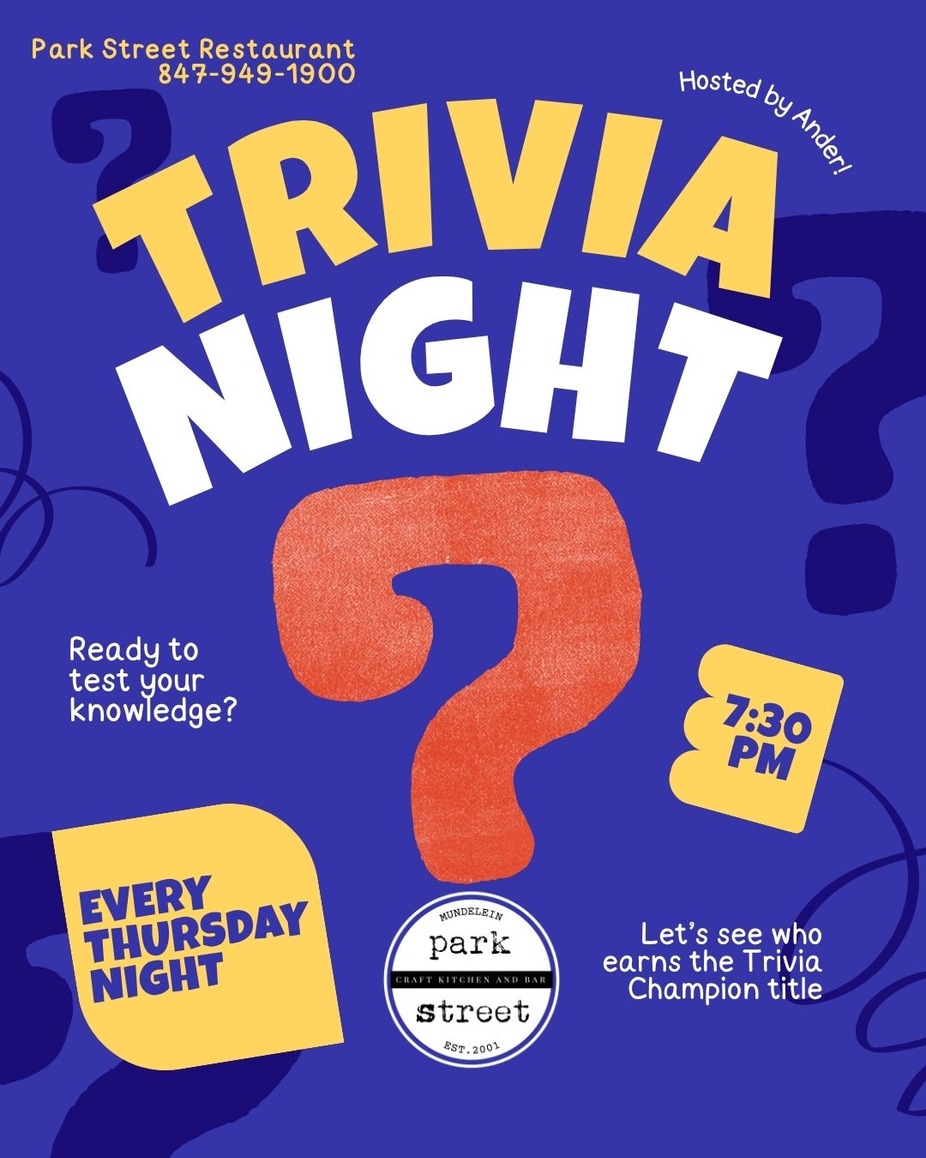 Trivia Night at Park Street! event photo