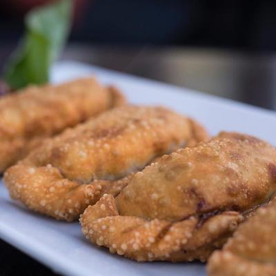 Plate of empanadas.