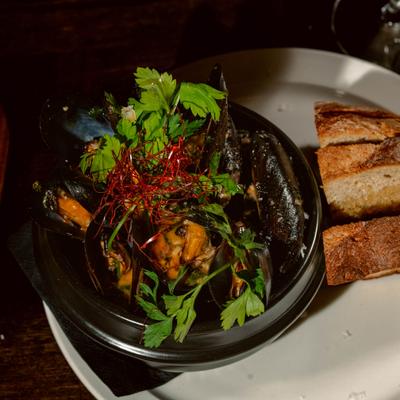 Black bear bay mussels.