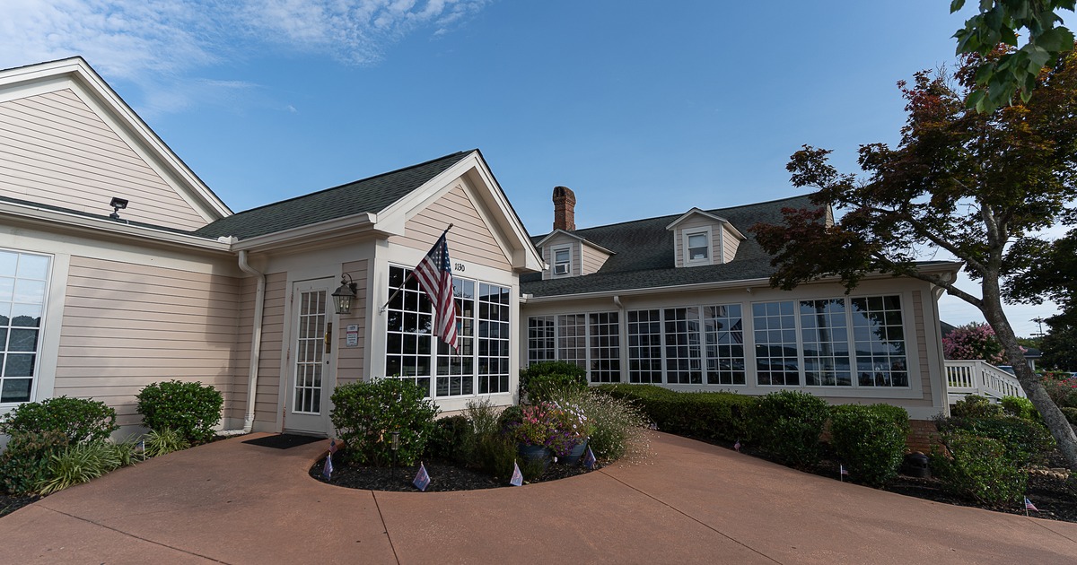 Exterior, front view to restaurant
