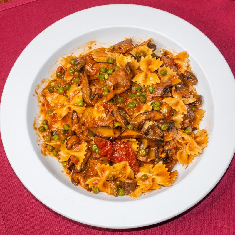 Veal, Peas and Mushrooms photo