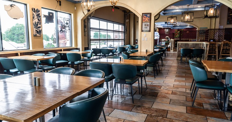 Spacious and cozy interior dining area