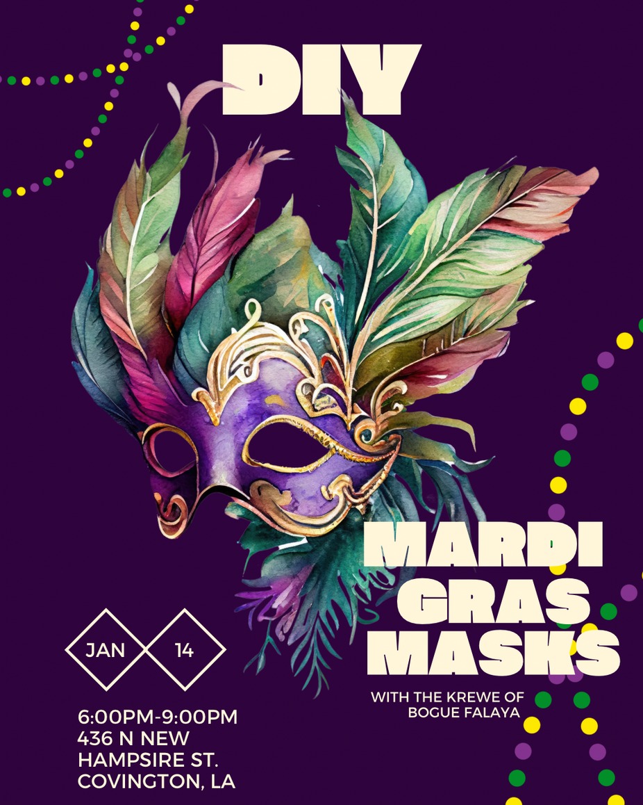 DIY Mask Night with Krewe of Bogue Falaya Masquerade Ball event photo