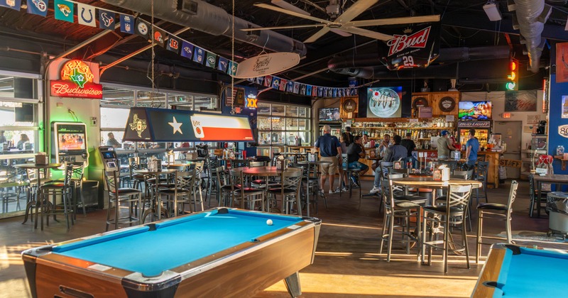 Interior, main dining area with guests