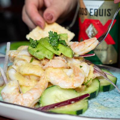 Shell-ah’s Aguachiles with Avocado.