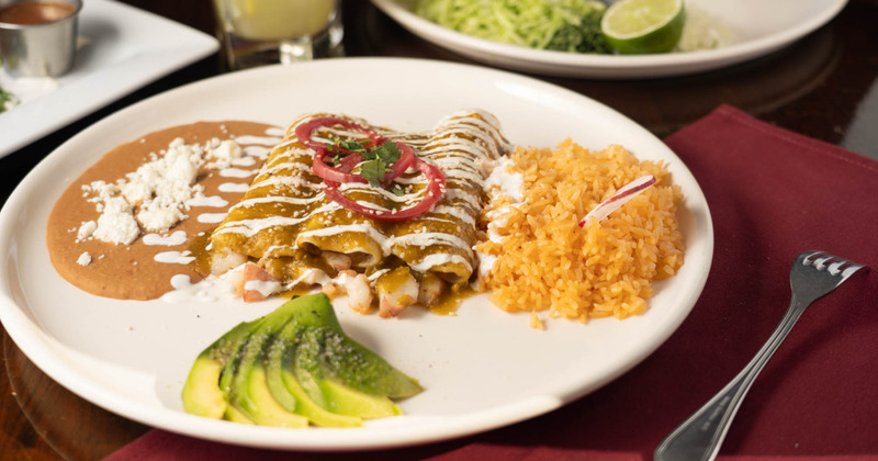Enchiladas served