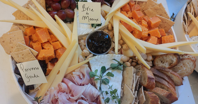 Cheese plate, top view