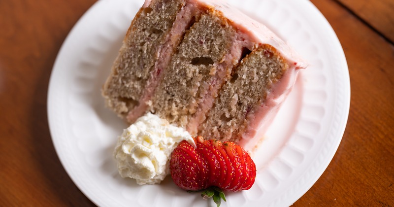 carrot cake on a white plate