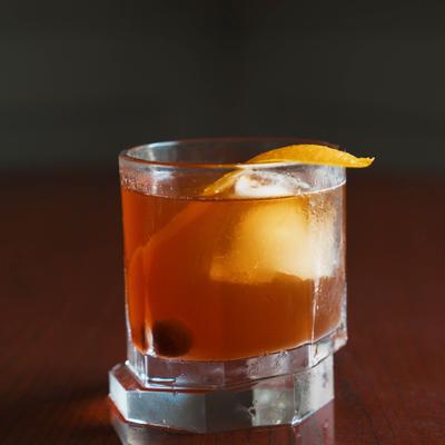 Old Fashioned cocktail drink.