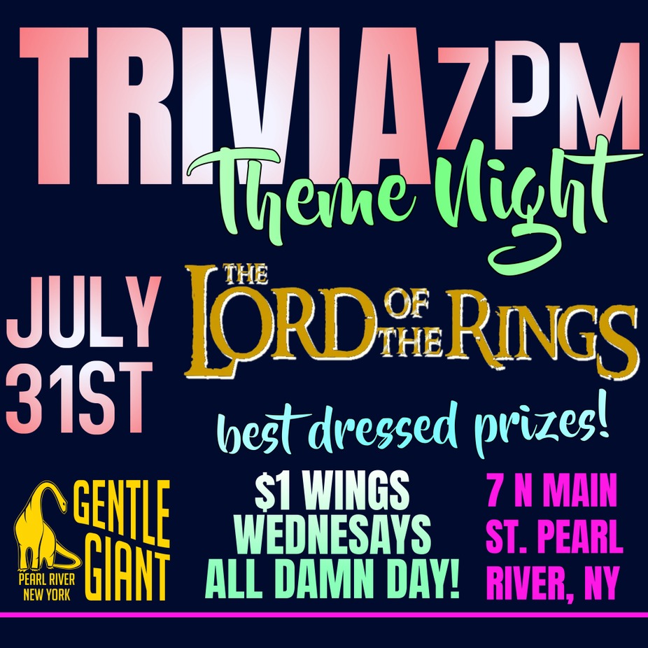 LORD OF THE RINGS TRIVIA NIGHT! event photo