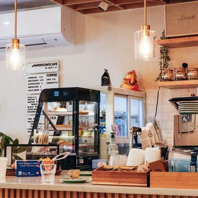 The serving counter.