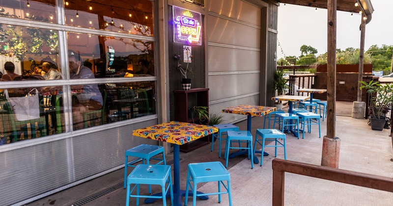 Outdoor patio seating