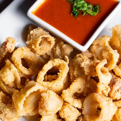 Calamari Fritti, close-up