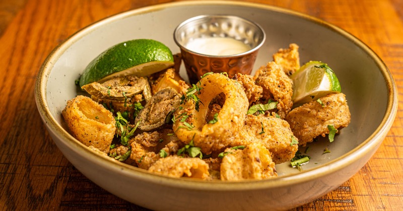 Fried calamari plate