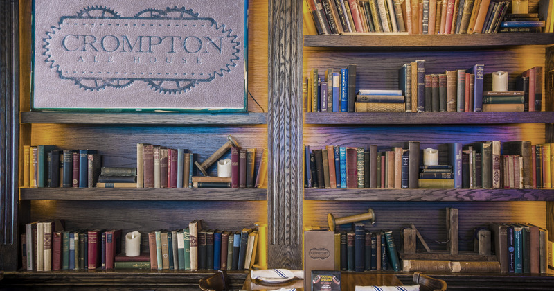 Interior, bookshelves