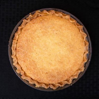 French coconut pie, top view