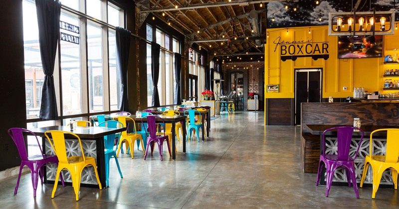 Interior, bar and seating area