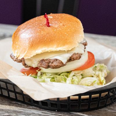 All American Burger, side view.