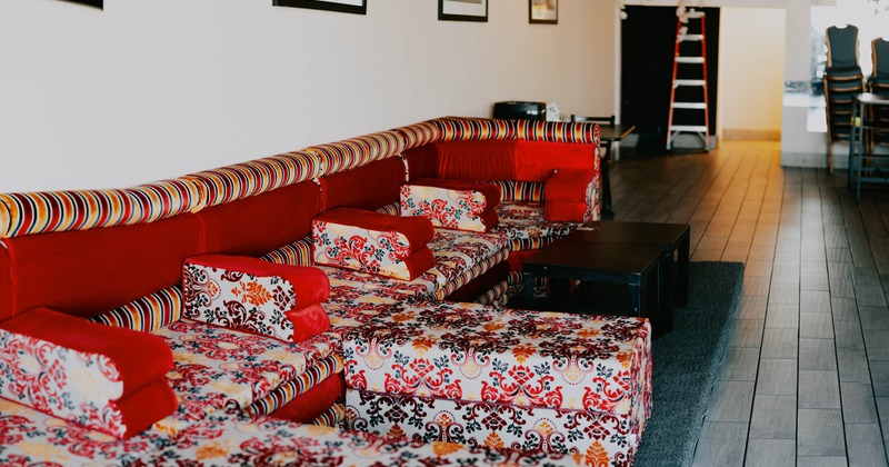 Interior, dinning area, booths