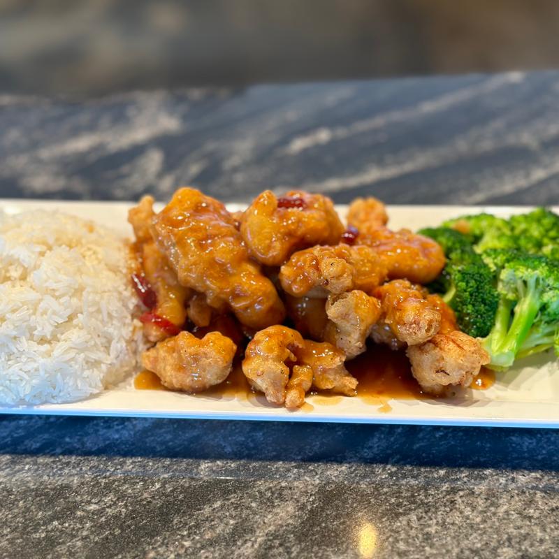 Rice with Orange Chicken photo