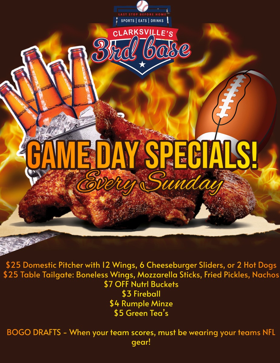 Sunday Game Day Specials event photo