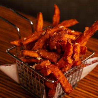 A basket of sweet potato fries.