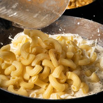 Macaroni being prepared.