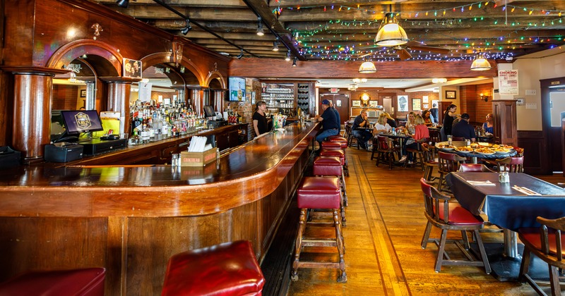 Interior, bar and dining area