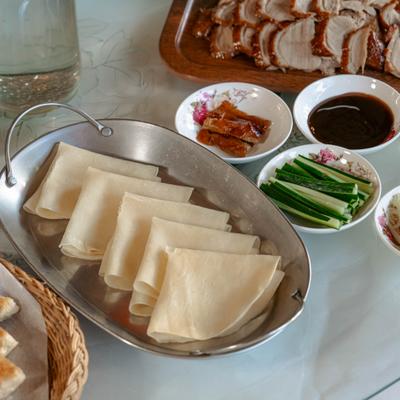 Various served dishes.