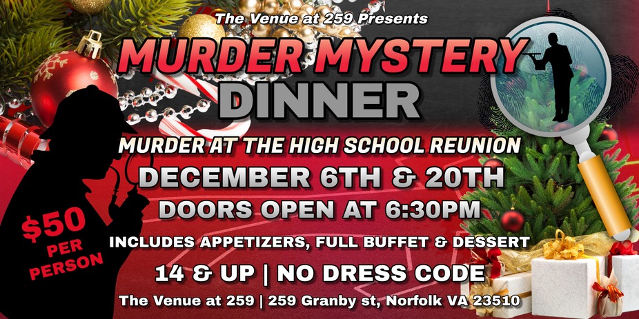 Murder Mystery Dinner at The Venue at 259 Granby Street. event photo