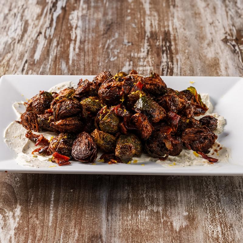 Fried Brussels with Bacon Jam photo