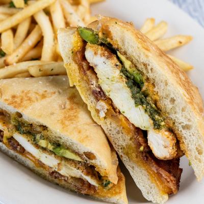 Southwest Chicken Sandwich and fries.