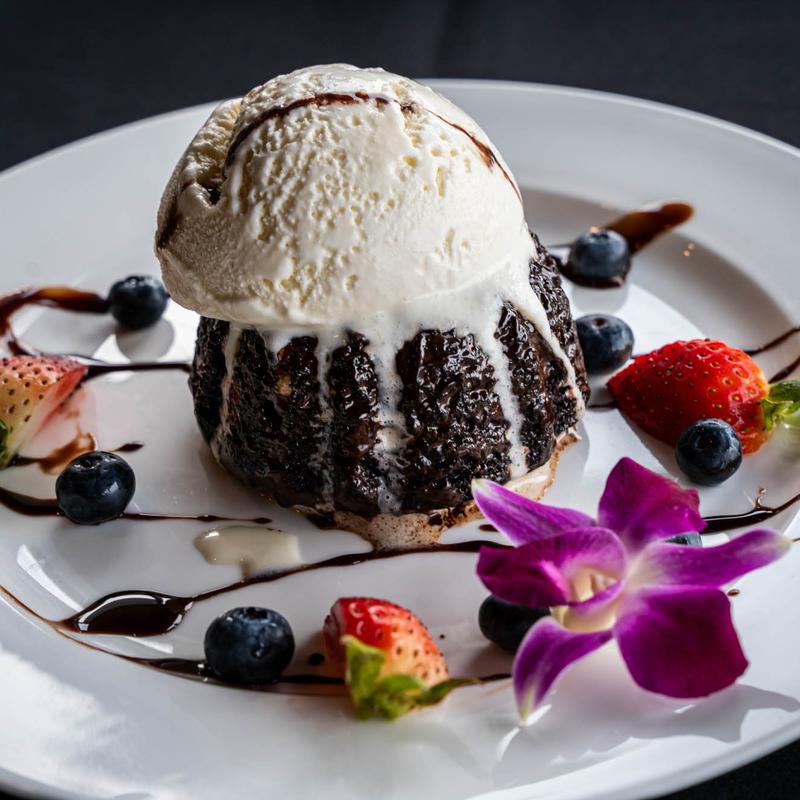 chocolate lava cake photo