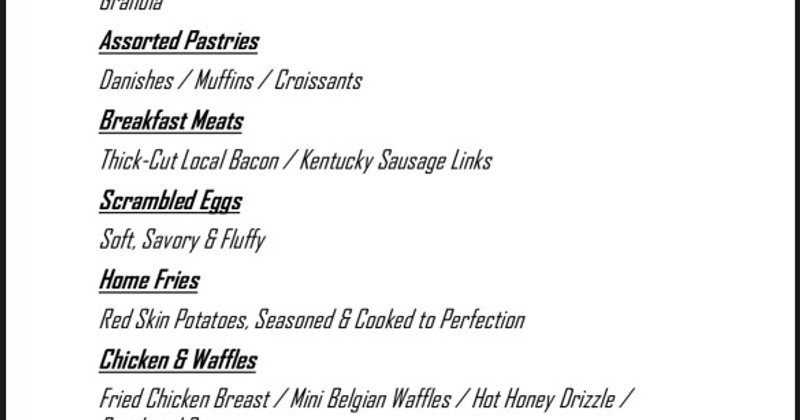 Here is our brunch catering option!