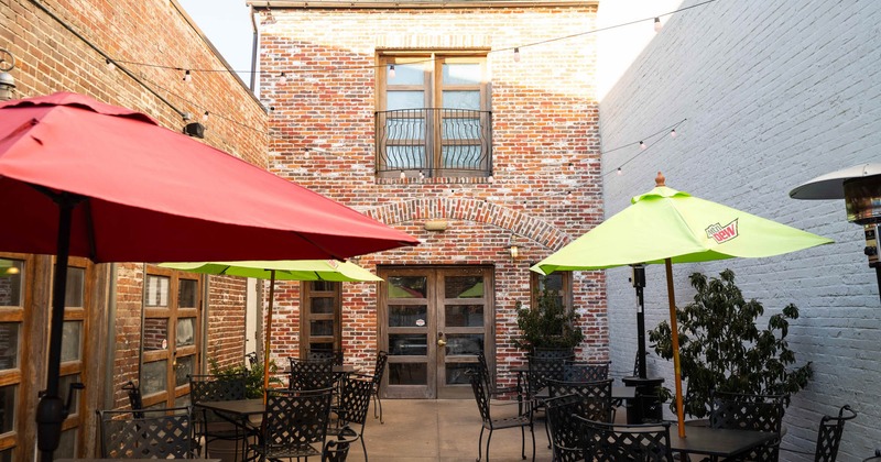 Beautiful patio area, string lights