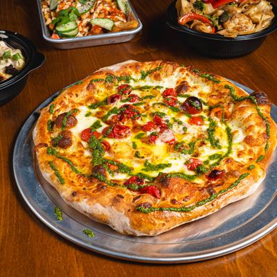 The margherita pizza.