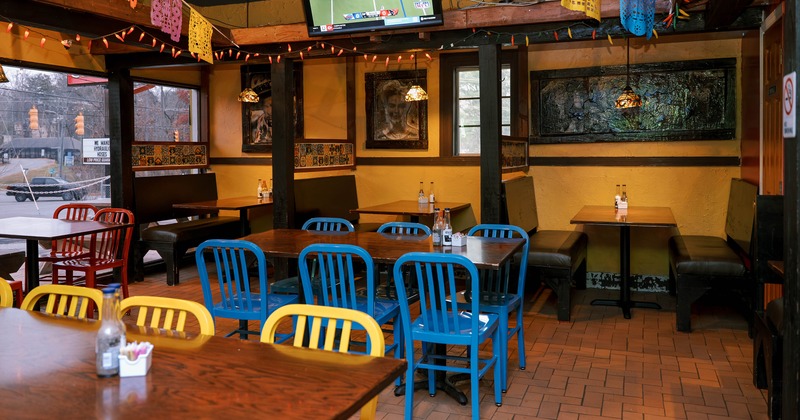 Mexican-style cozy interior dining area