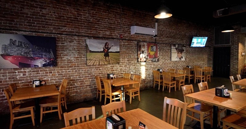 Interior, tables and chairs