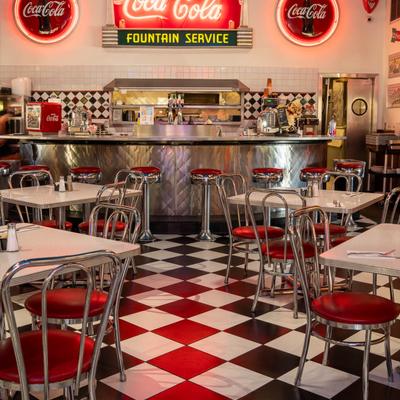 Interior seating space.