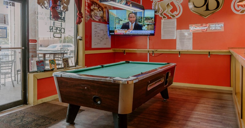 Interior, pool table area